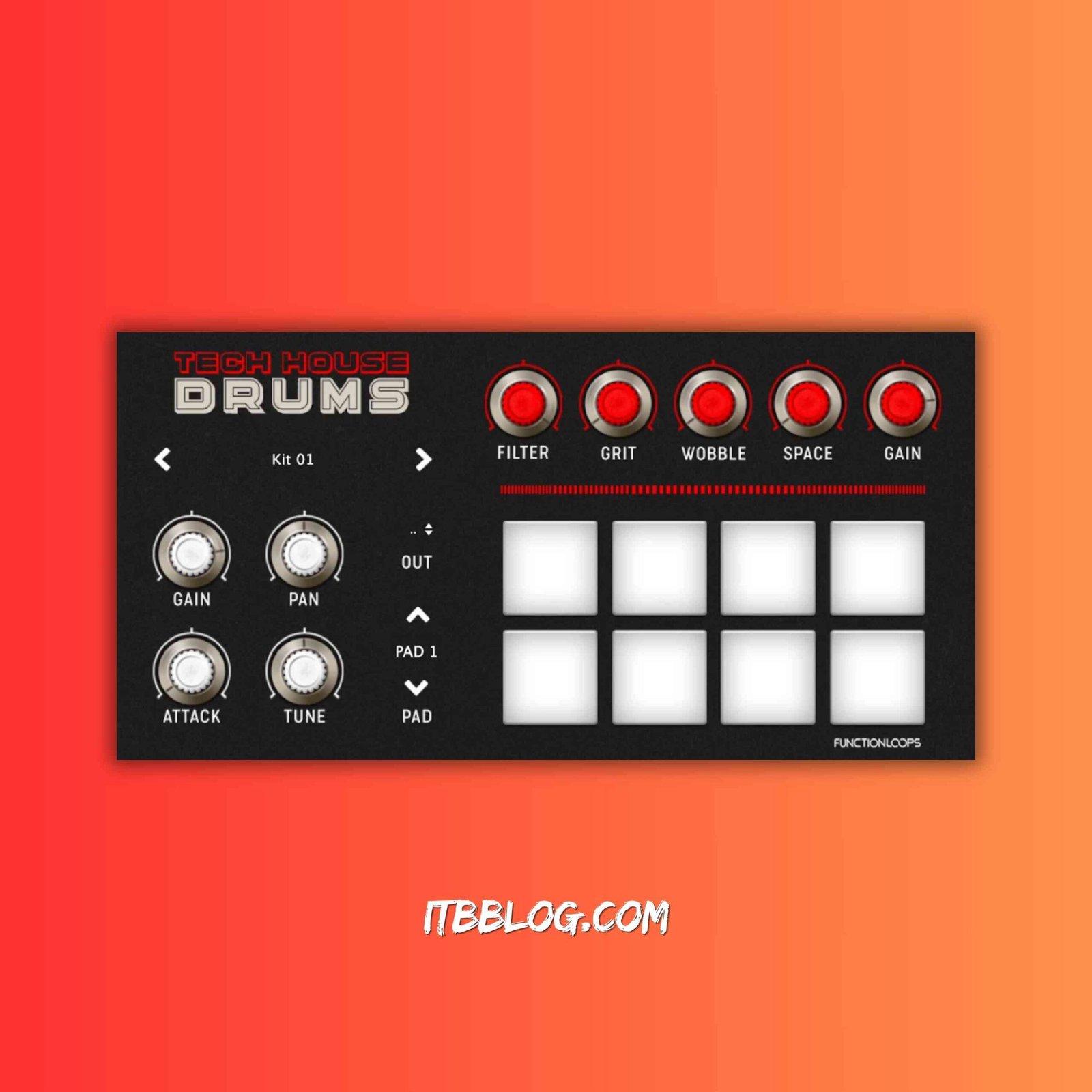 Free Tech House Drums Virtual Instrument Plugin