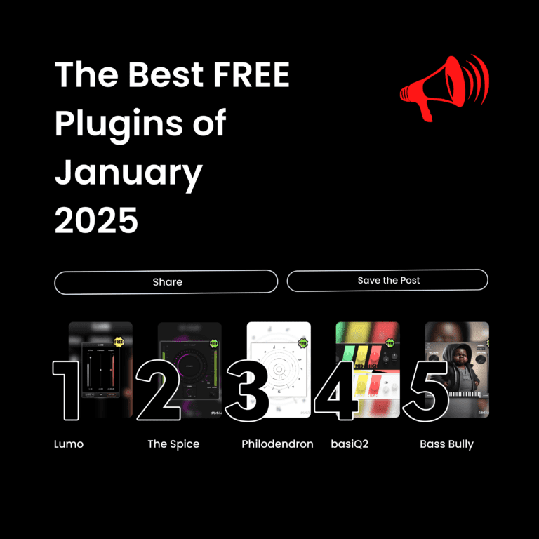 The Best FREE Plugins of January 2025